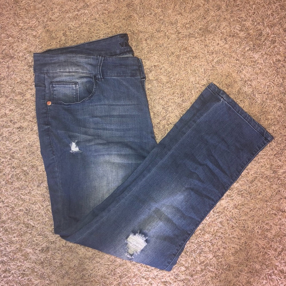 Distressed jeans